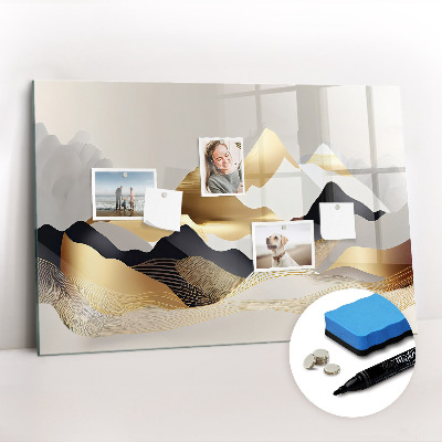 Beschreibbare magnettafel Abstraktion der Berge