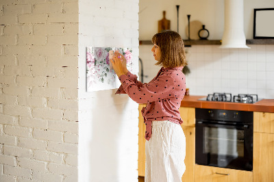 Beschreibbare magnettafel küche Aquarellrosen
