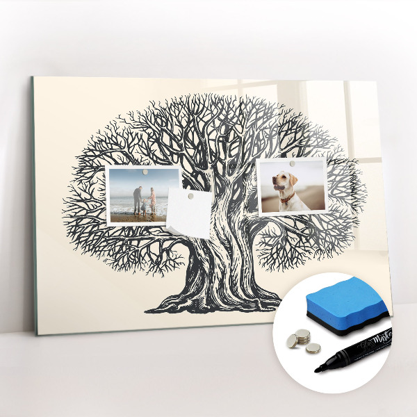Beschreibbare magnettafel Großer Naturbaum