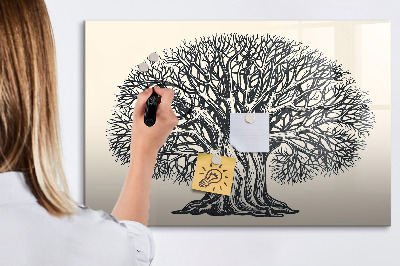 Beschreibbare magnettafel Großer Naturbaum
