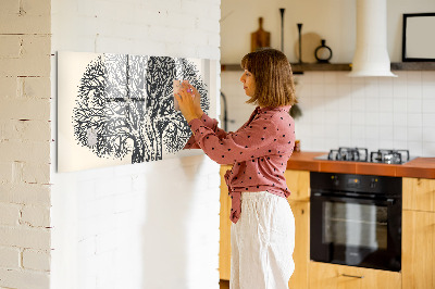 Beschreibbare magnettafel Großer Naturbaum