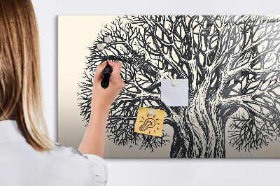 Beschreibbare magnettafel Großer Naturbaum