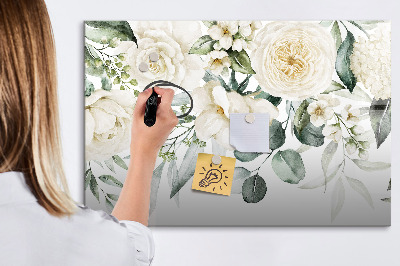Beschreibbare magnettafel küche Blumen
