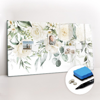 Beschreibbare magnettafel küche Blumen