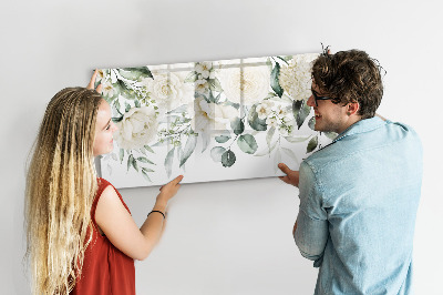 Beschreibbare magnettafel küche Blumen