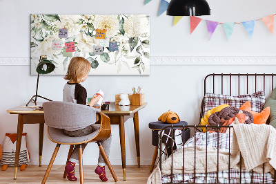 Beschreibbare magnettafel küche Blumen
