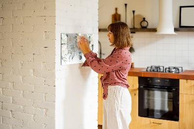 Beschreibbare magnettafel küche Blumen
