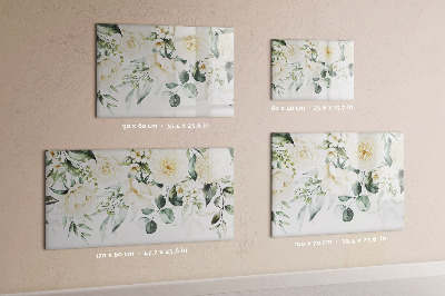 Beschreibbare magnettafel küche Blumen