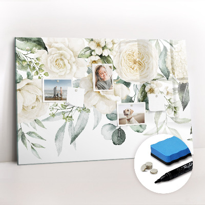 Beschreibbare magnettafel küche Blumen