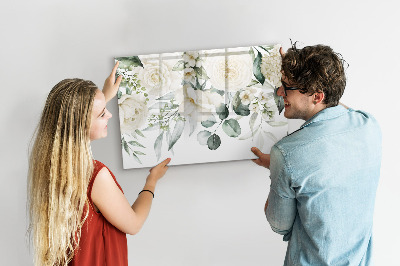 Beschreibbare magnettafel küche Blumen