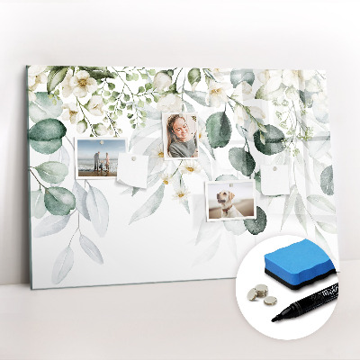 Beschreibbare magnettafel Naturpflanzen