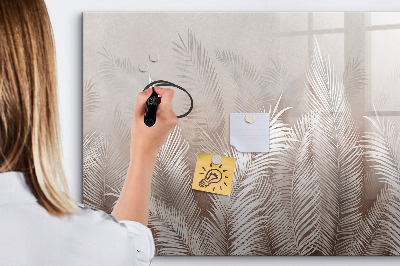 Beschreibbare magnettafel Tropische Blätter