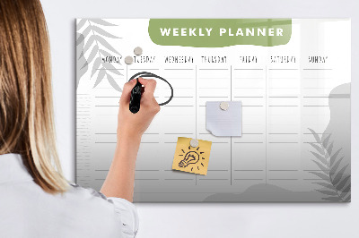 Beschreibbare magnettafel Wochenplan