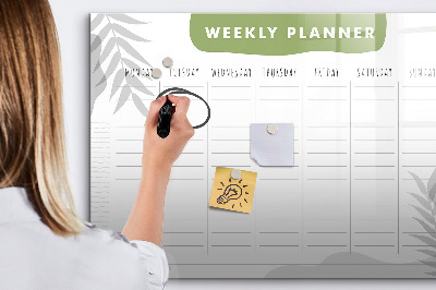Beschreibbare magnettafel Wochenplan