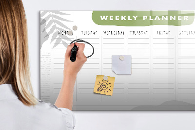 Beschreibbare magnettafel Wochenplan