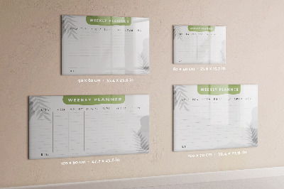 Beschreibbare magnettafel Wochenplan
