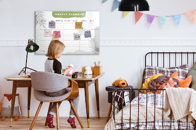 Beschreibbare magnettafel Wochenplan