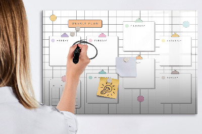 Beschreibbare magnettafel Wochenplan