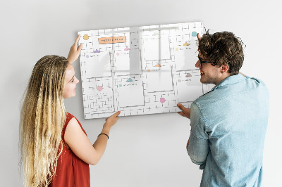 Magnetische Schreibtafel Wochenplan