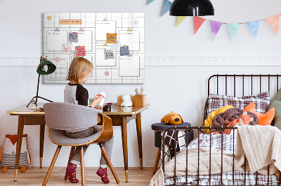 Beschreibbare magnettafel Wochenplan