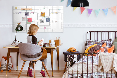 Beschreibbare magnettafel Wochenplan