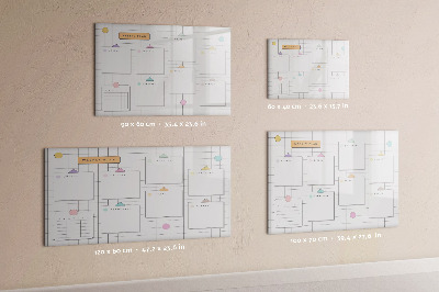 Beschreibbare magnettafel Wochenplan