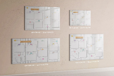 Magnetische Schreibtafel Wochenplan