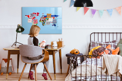 Beschreibbare magnettafel Flaggenkarte