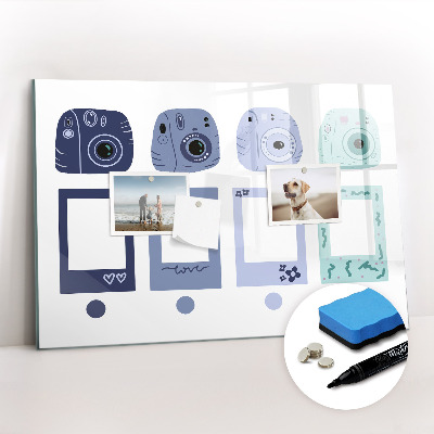 Beschreibbare magnettafel küche Polaroidrahmen