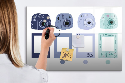 Beschreibbare magnettafel küche Polaroidrahmen