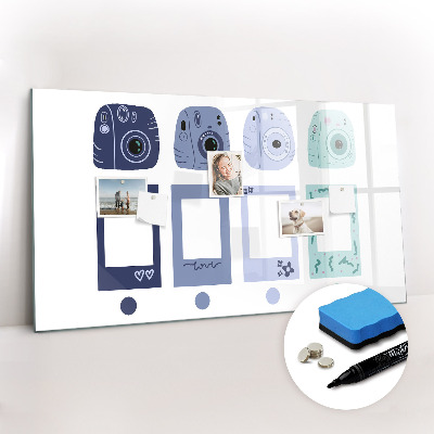 Beschreibbare magnettafel küche Polaroidrahmen