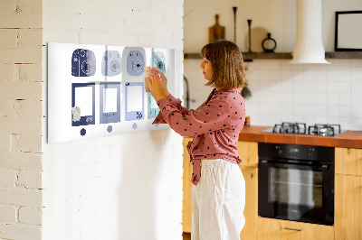 Beschreibbare magnettafel küche Polaroidrahmen