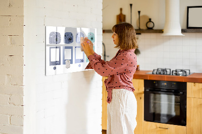 Beschreibbare magnettafel küche Polaroidrahmen