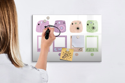Beschreibbare magnettafel Kameraset