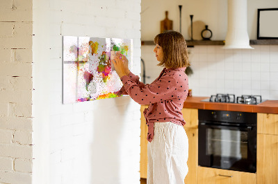 Beschreibbare magnettafel küche Aquarell-Weltkarte