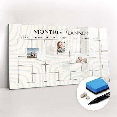 Beschreibbare magnettafel küche Monatsplaner