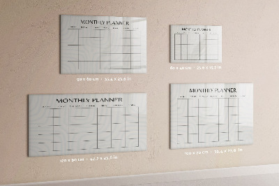 Beschreibbare magnettafel küche Monatsplaner