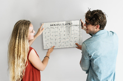 Magnettafel mit Marker Monatsplaner