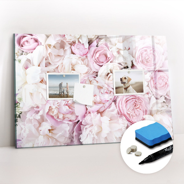 Beschreibbare magnettafel Dekorative Blumen