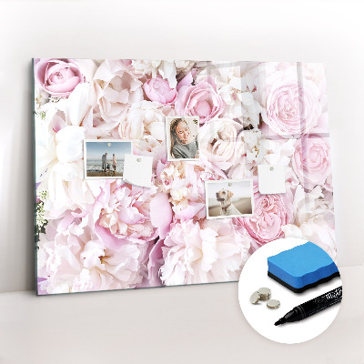 Beschreibbare magnettafel Dekorative Blumen