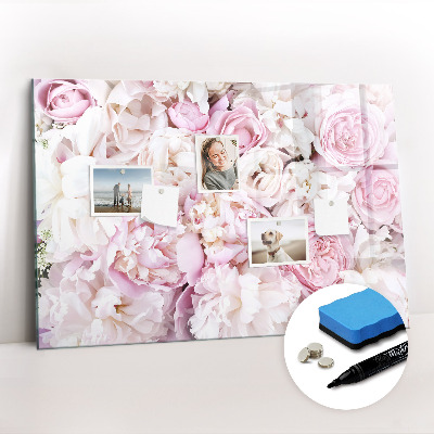 Beschreibbare magnettafel Dekorative Blumen