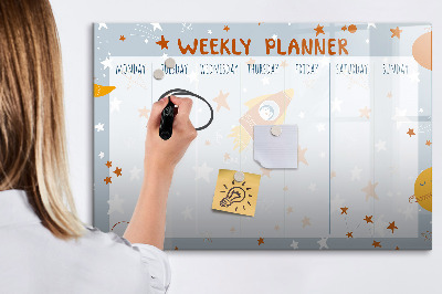 Beschreibbare magnettafel küche Wochenplaner