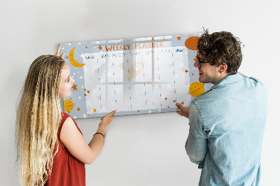 Beschreibbare magnettafel küche Wochenplaner