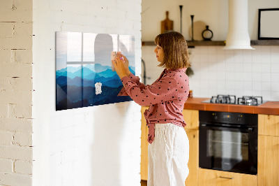 Beschreibbare magnettafel küche Aquarellberge