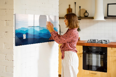 Beschreibbare magnettafel küche Aquarellberge