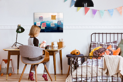 Beschreibbare magnettafel küche Aquarellberge