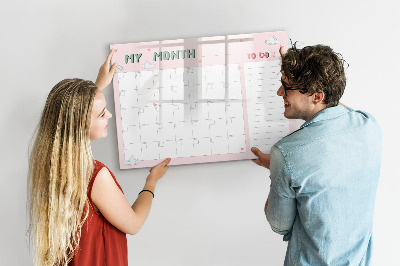 Magnetische Schreibtafel Monatsplaner für Kinder