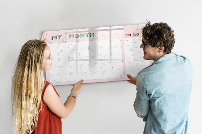 Magnetische Schreibtafel Monatsplaner für Kinder