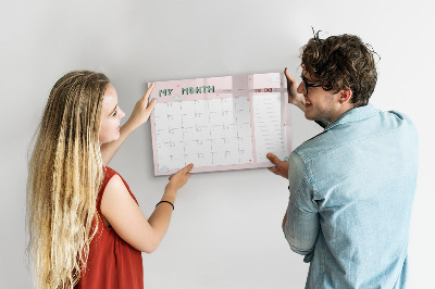 Magnetische Schreibtafel Monatsplaner für Kinder