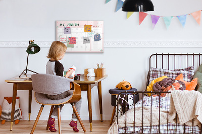 Magnetische Schreibtafel Monatsplaner für Kinder